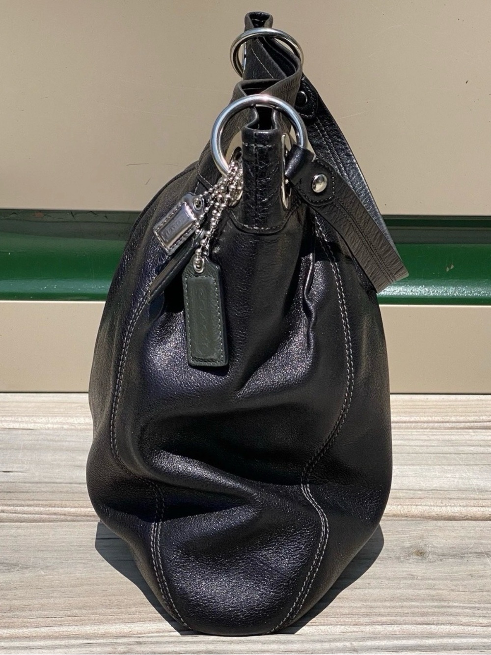 Coach Black Madison MaggieLeather Pleated Shoulder/crossbody bag k0993-14577 - Picture 9 of 14